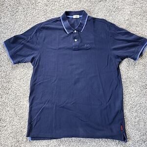 Izod Polo Shirt Men's XL Blue Embroidered Logo Casual Golf Golfer